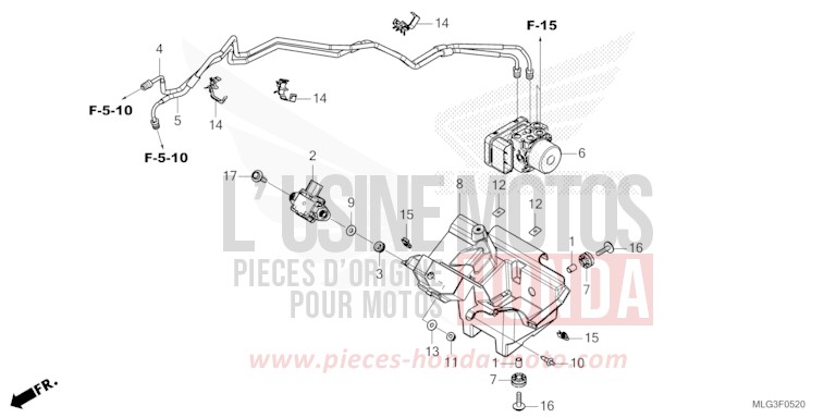 ABS-MODULATOR von Africa Twin Mechanik GRAND PRIX RED (R380B) von 2022